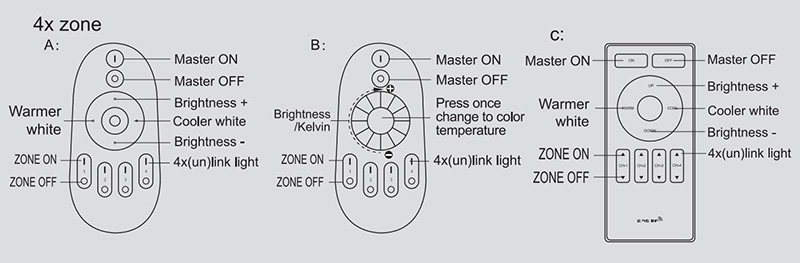 milight single color brightness remote controller 3