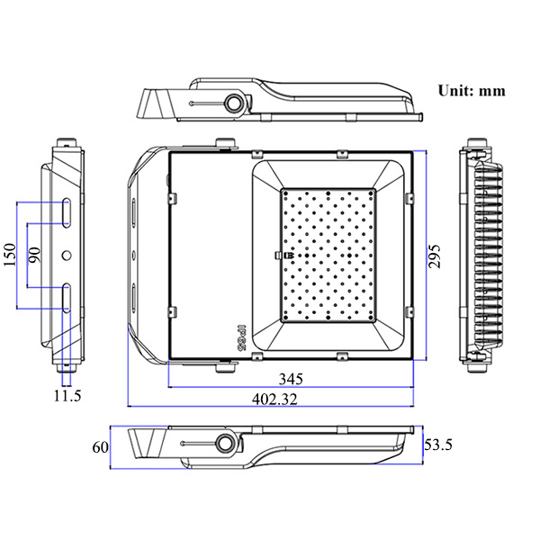 100Ở Osram 3030 LED floodlight spotlight for billboard signs size ritop lighting