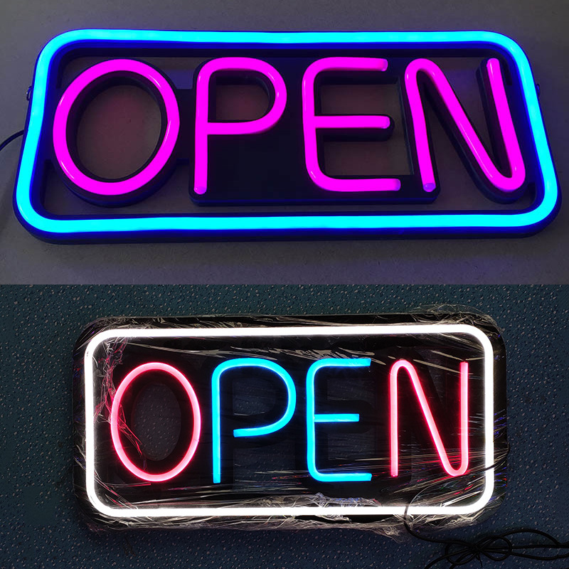 Rectangle open LED neon signs flashing controller 7-ritop lighting