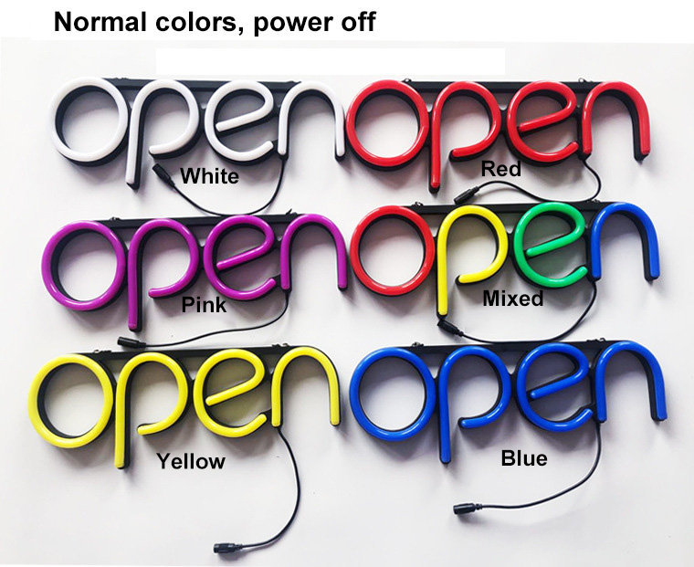 led neon open signboards light off-ritop lighting