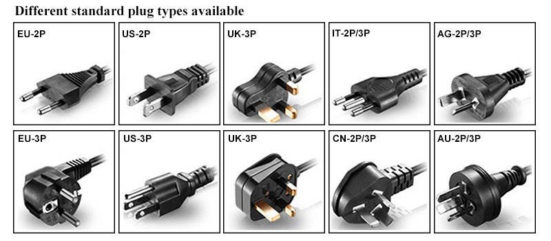 lightbox internal slim linear LED driver power supply plug types