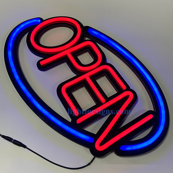 oval led shop open neon sign board 3-ritop lighting