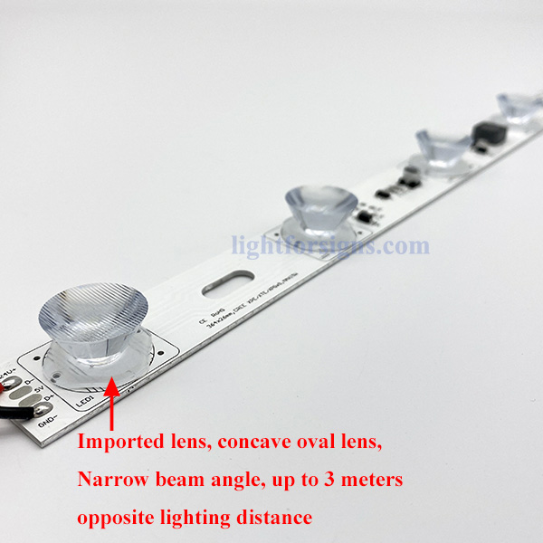 3 meters long light distance imported oval lens