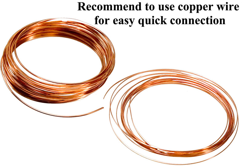 Copper wire for backlight TV lens flexible led stripe solderless connector terminal--Ritop